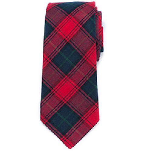 preppie tartan check tie red